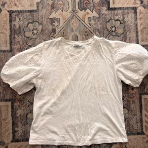 Zara Cream Puff Sleeve Women's Tee